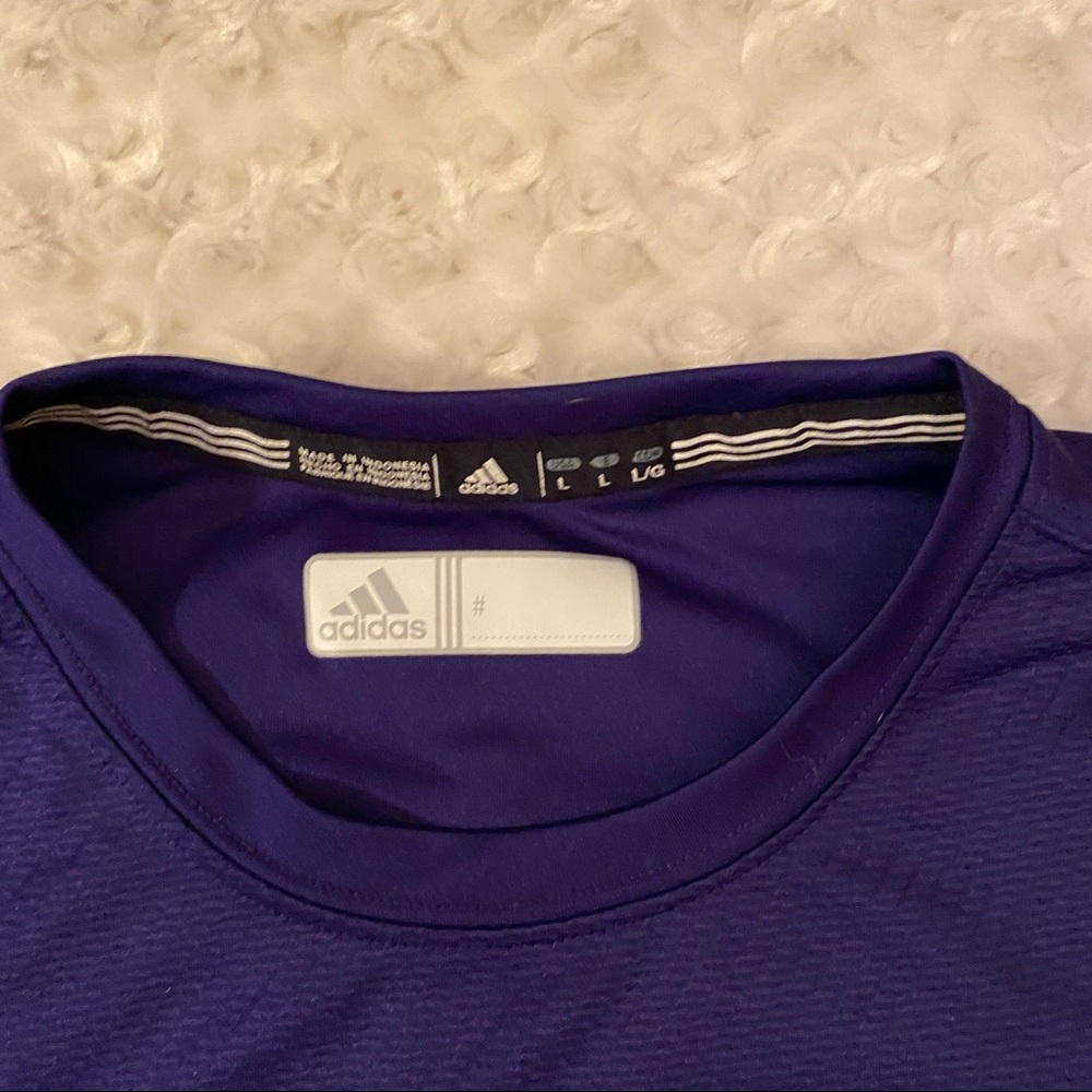 NWOT ADIDAS BRAND  Mens Purple ClimaCool Utility Activewear Short Sleeve T Shirt - Picture 2 of 5